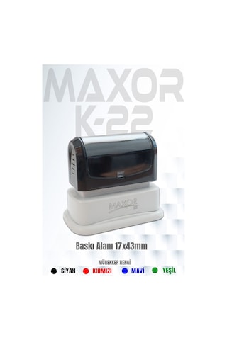 Maxor Kaşe K-22 İsim-ünvan Kaşesi 1 Adet