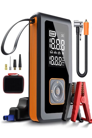Çantalı 8000mah 150 Psı Akü Takviyeli Oto Bisiklet Motosiklet Hav