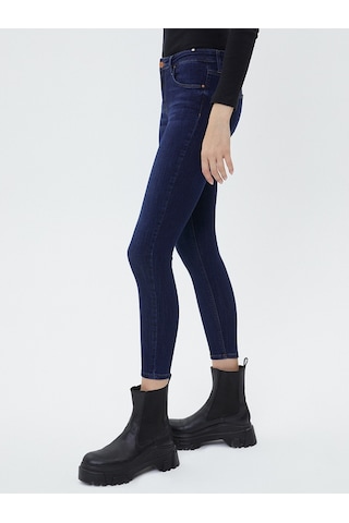 Nıcole Elıza Dark Wash Kadın Kot Pantolon Lf2025602 Lacivert