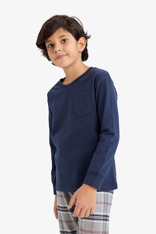 Defacto Erkek Çocuk Flanel Pijama Takımı Uzun Kollu Üst Uzun Alt F1005a825wnnv135 Lacivert-nv135
