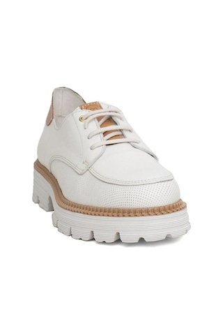 Mammamia D24ya-3850 Kadın Deri Oxford Ayakkabı D24YA-3850-R7263 Beyaz