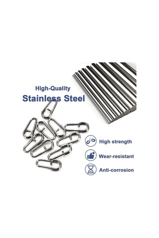 MSO Olta Balıkçılık Paslanmaz Çelik Oval Split Ring Klips