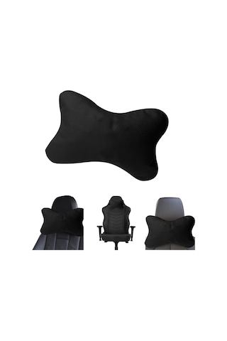 Oto Araç Oyuncu Koltuk Boyun Yastığı 25x17cm 1 Adet Al4335 Siyah