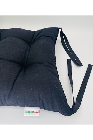 6lı Kombin Minder Seti-pamuklu Siyah Sandalye Minderi-40x40cm Bal
