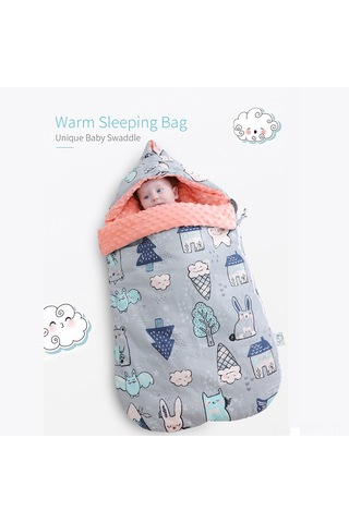 Maiyame Bebe Uyku Çantası - Pamuklu Bebek Battaniye, Çekmeceli Tasarım, Kol Ve Karın Bağı, Kelebek Desenli, Yorgan Değiştirme Kolaylığı, Sonbahar-kış Isısı, Bebek Arabası Battaniyesi Turuncu