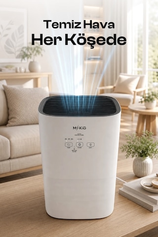 HEPA H13 Çok Katmanlı Hava Temizleme Cihazı ,160 m³/saat CADR 360° Emiş Gücü ,45 M2’ye Kadar Etkili ,3 Kademeli Fan Ayarı ,Zamanlayıcı Fonksiyonu ,Sessiz Çalışma ,Alerjen ve Kötü Kokulara Karşı Etkili