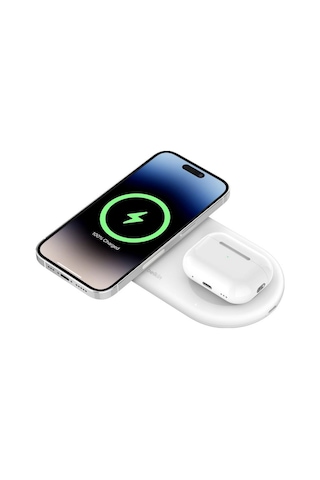 Belkin Boostcharge Pro Wız021vfwh 2'si 1 Uyumlu Arada Magesafe Kablosuz Şarj İstasyonu