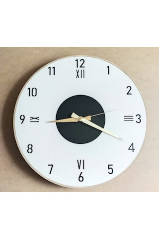 40 Cm Mdf Duvar Saati, Dekoratif Tasarım, Sessiz Mekanizma, Şık Ev Ve Ofis Değer Katar No: Mrc04 Beyaz