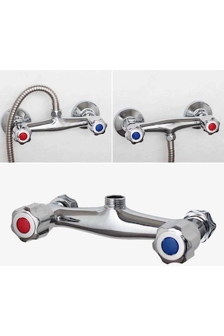 Dancemonkey Cbtx Duvar İçi Çift Kontrol Sıcak-soğuk Su Musluğu, Köşeli Banyo Mikser Vanası, Duş Bataryası Çok Renkli