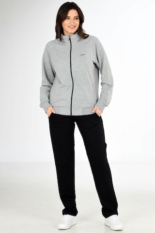 Trend Hill Gri Melanj Kadın Büyük Beden Eşofman Takım Edy201836B