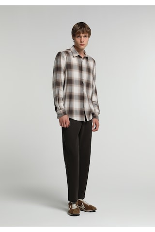 Colin's Colins Regular Fit Shirt Neck Ekoseli Erkek Kahverengi Uzun Kol Gömlek Cl1082338 Q1.v1 Brw