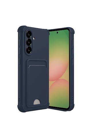 En-cag Samsung Galaxy A36 Uyumlu Kılıf Kelvin Kartvizitli Silikon - Lacivert Bss