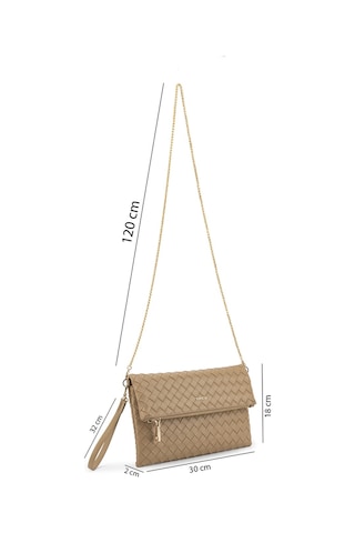 Tamer Tanca Kadın Suni Deri Vizon Clutch Çanta 921 7482-b Bn Cnt Sk26-27 Vızon Orgu