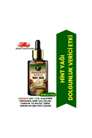 Amazeus Hint Yağı 3'lü %100 Saf Ve Doğal-soğuk Pres Besleyici Etki 3x50 Ml / 5.07 Fl Oz