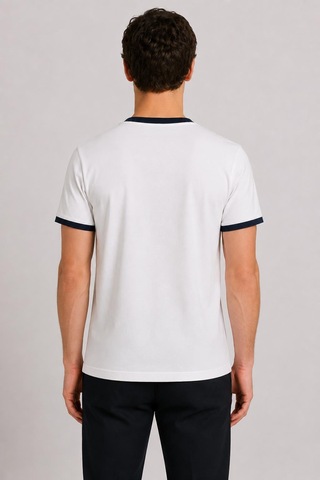 Alexandergardi Yaka Detaylı T-shirt Beyaz