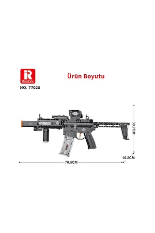 Reobrix 77025 Mcx Saldırı Tüfeği Yaratıcı Yapı Blok Seti Building Blocks Assault Rifle -1589 Parça