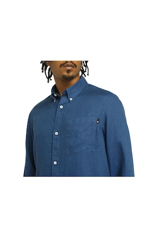 Timberland Tb0a66b9 Linen Chest Pocke Mavi Erkek Gömlek Mavi