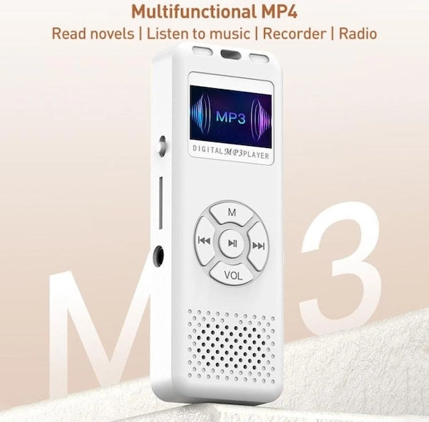 Lemestar Beyaz Bluetooth Mp3/mp4 Çalar - Ekranlı Müzik Dinleyici, Ses Kaydedici Ve Roman Dinletici Temel Paket