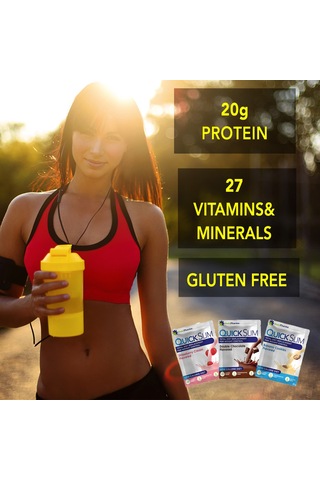 Quick Slim Yüksek Proteinli Öğün Tozu, 30 Öğün Shake + 1 Shaker