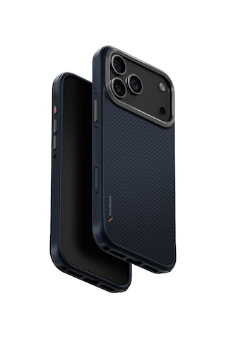 Apple Uyumlu iPhone 17 Pro Max Keva Karbon Kapak Armaid Fiber Magsafe Özellikli Premium Koruyucu Kılıf Lacivert