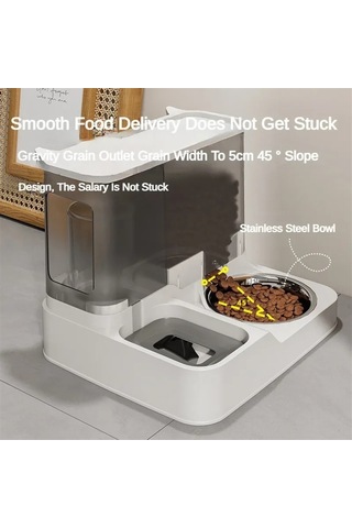 Jıalan 2 İn 1 Pet Köpek Kedi Otomatik Besleyici Büyük Kapasiteli
