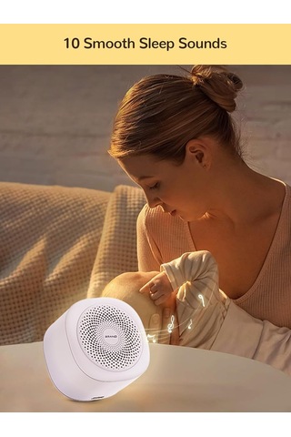 7 Molor Gece Işığı, Mini Uyku Ses Makinesi İle Bebek İçin Beyaz Gürültü Ses Makinesi 3 Renk Uzaktan Kumanda Yok