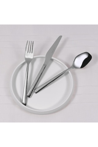 Serenk New York Çelik Çatal Kaşık Bıçak Takımı 18 Parça Gümüş