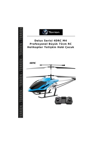 Delux Serisi 4drc M4 Profesyonel Büyük 72cm Rc Helikopter Yetişkin Hobi Çocuk