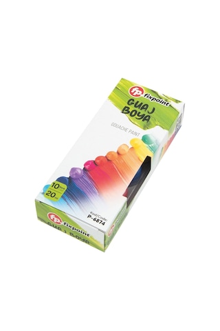Guaj Boya 10 Renkli Şişe 20 Ml Fixpoint P-6874 Çok Renkli