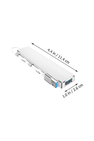Apple Uyumlu MacBook Uyumlu Usb Çoğaltıcı 4 Port 3xusb2.0 / 1xusb3a 1xtype-c P