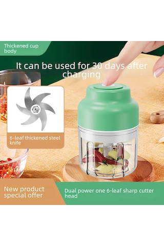 Dianziye Kablosuz Elektrikli Sarımsak Blenderı - Otomatik Karıştırıcı, 320ml Mor, 6 Yapraklı Bıçaklı Güncellenmiş Model - Mutfak Ve Bebek Yemeği İçin Çabuk Ve Verimli Diğer