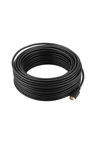 Powermaster Plastik Düz Siyah Hdmı Kablo 25 Metre Gold 48 Gbps Hız