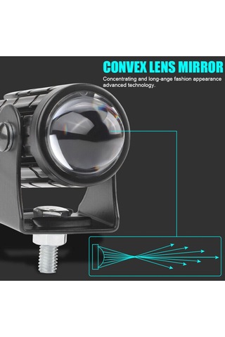 Beyaz / Sarı Renkli Universal Motosiklet Sis Farı Mini Spot Lens Led Far Uyumlu 1 Adet