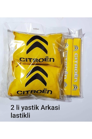 Cıtroen Oto Boyun Yastık Minder - Araç - 2 Adet Yastık Kemer (546902331)