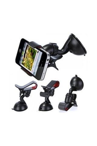 Kıskaçlı Araç İçi Vantuzlu Universal Telefon Tutucu Kıskaçlı