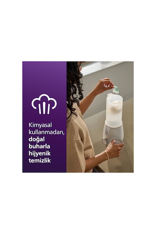 Scf359/00 2'si 1 Arada Isıtıcı & Buharlı Hijyenik Biberon Temizleme Cihazı