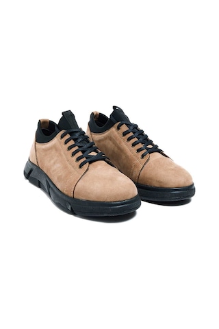 Bestello Bağcıklı Kauçuk Casual 020-1400 Erkek Ayakkabı Kum Nubuk