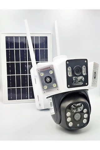 3037- Full Hd Solar Güneş Enerjili Kamera - 4g Sim Kartlı Solar