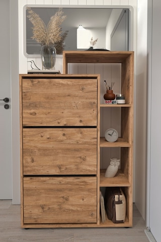 Bofigo Lego Ayakkabılık Düşer Kapak Raflı Ayakkabılık Çam