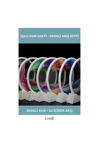 Renkli Sulu Kum Akışı Dekoratif Zamanölçer 1 Adet