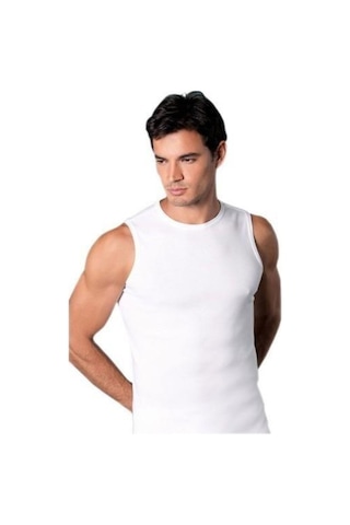 Anıt 1108 Ribana Erkek Sıfır Kol Sıfır Yaka Atlet Renkli 6'Lı