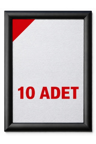 25 Mm 10 Adet A4 Gönye Köşe Siyah Renk Alüminyum Poster Çerçeve Aç-kapa Çerçeve