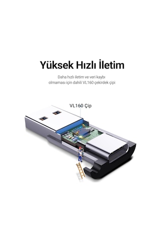 Ugreen USB 3.0 to USB Type-C Dönüştürücü Çevirici Adaptör