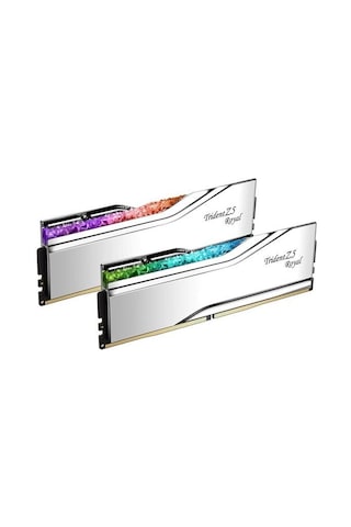 Gskıll 48gb 2x 24gb Ddr5 8000mhz Cl40 Rgb Dual Kıt Pc Ram Trıdent Z5 Royal Sılver F5-8000j4048f24gx2-tr5s