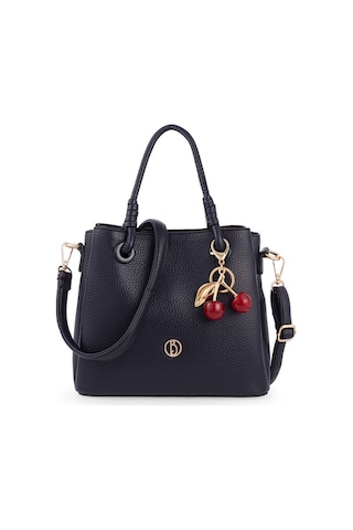 Bilik Deri Logo Detaylı Lacivert Kadın El Çantası Riv 145-r Lacivert