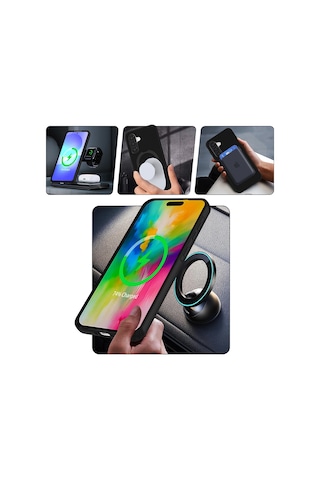 Subutu Galaxy A56 Kılıf M-safe Şarj Özellikli Standlı Sbt Samara Kapak - Lacivert Lacivert