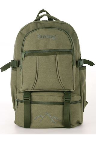 Sr-03 Unisex Kanvas Kumaş Laptop Bölmeli Outdoor Sırt Çantası Dağcı Sırt Çantası Escp01 Haki