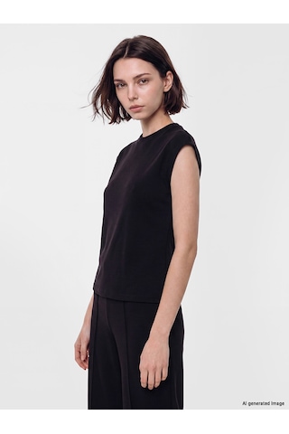 Lcw Modest Siyah Bisiklet Yaka Soft Touch Kadın Atlet