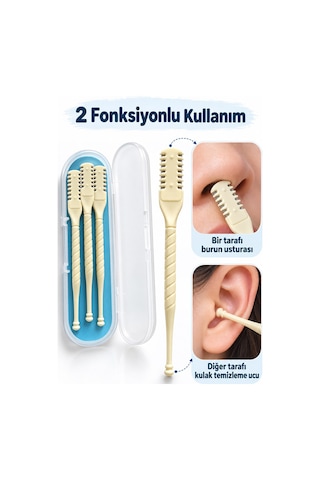 3 Lü Burun Kılı Temizleme Jileti Koruyucu Taraklı Burun Tüyü Alma Aparatı