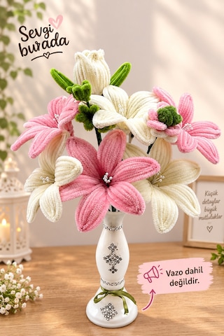 Vazo İçin Pembe Ve Beyaz Buket Vazo Dahil Değildir Pembe - 937324317 Pembe Vazo İçin Pembe Ve Beyaz Buket Vazo Dahil Değildir Pembe - 937324317 Pembe